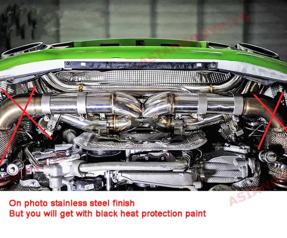 Catback exhaust system for PORSCHE 911 992 CARRERA / CARRERA S (BLACK COATING)
