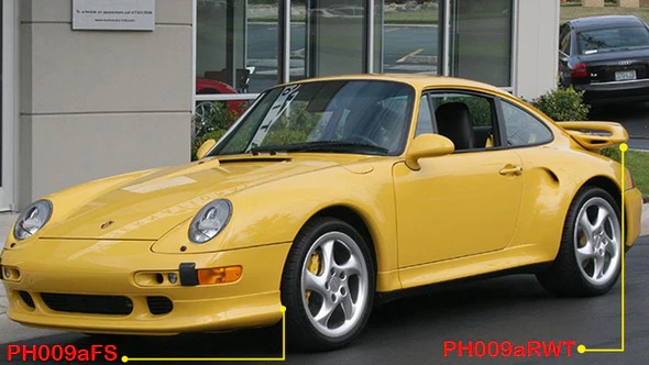 Spoilers with hood for Porsche 911 (993) 1993-1998